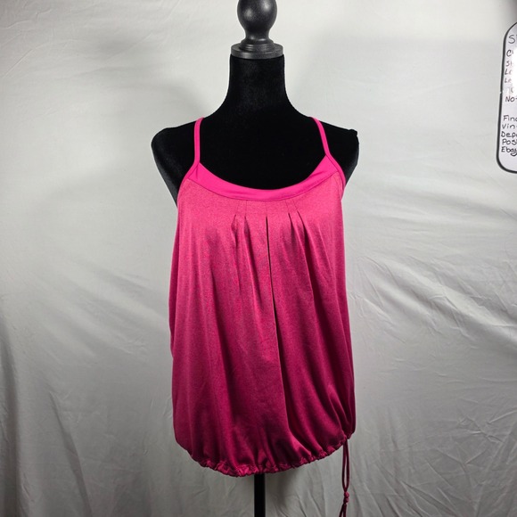 Champion C9 Tops - Champion C9 Duo Dry Pink Heather Racerback Tank Top with Built-in Bra Small